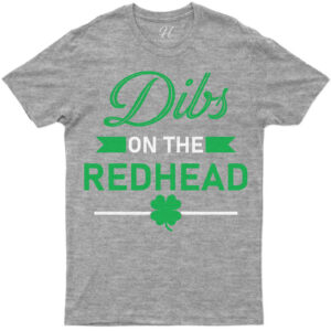 Festive St. Patrick's Day 'dibs On The Redhead' Clover Graphic Tee