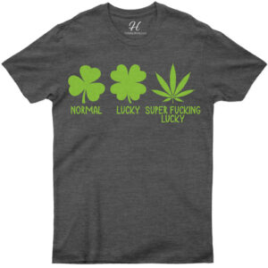 Festive Clover & Leaf Humor Graphic Tee For St. Patrick's Day Celebrations