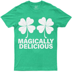 Lucky Clover 'magically Delicious' Festive Tee For St. Patrick's Day