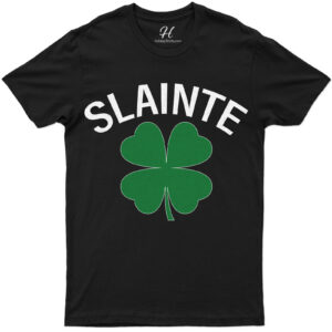 Sláinte Clover Graphic Festive Tee For St. Patrick's Day Celebrations
