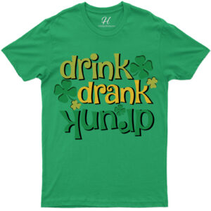 Festive St. Patrick's Day Clover & Slogan Tee - Celebratory Holiday Apparel