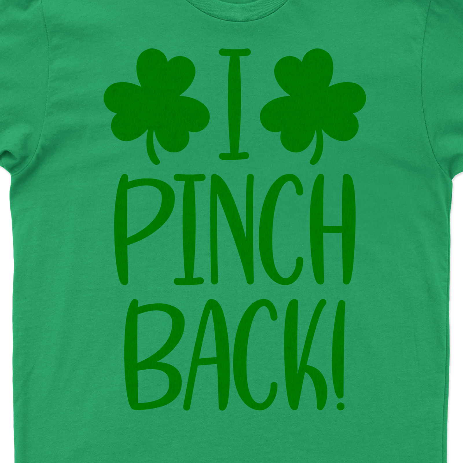 Festive Shamrock 'i Pinch Back' St. Patrick's Day Tee