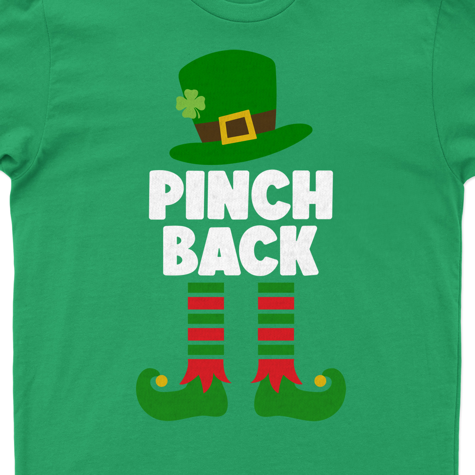 Pinch Back Leprechaun Hat And Boots Festive St. Patrick's Day Tee