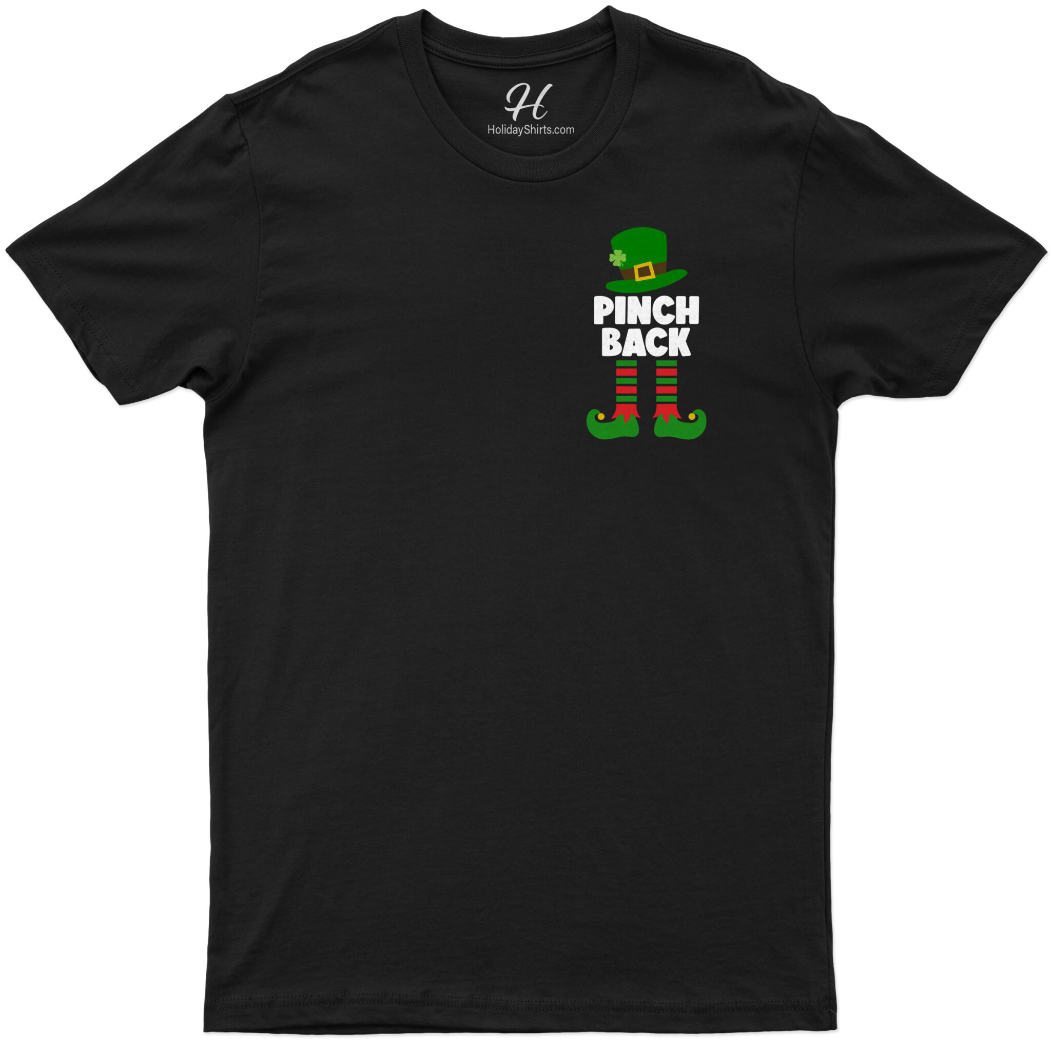 Pinch Back Leprechaun Hat And Boots Festive St. Patrick's Day Tee