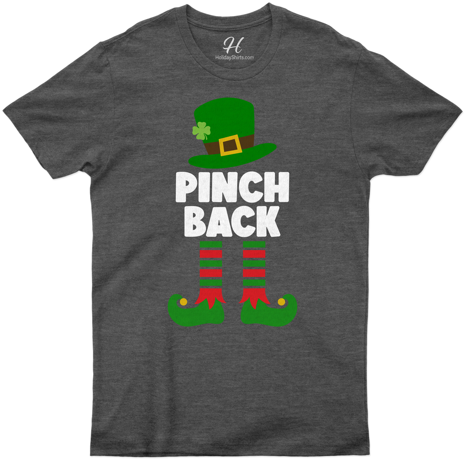 Pinch Back Leprechaun Hat And Boots Festive St. Patrick's Day Tee