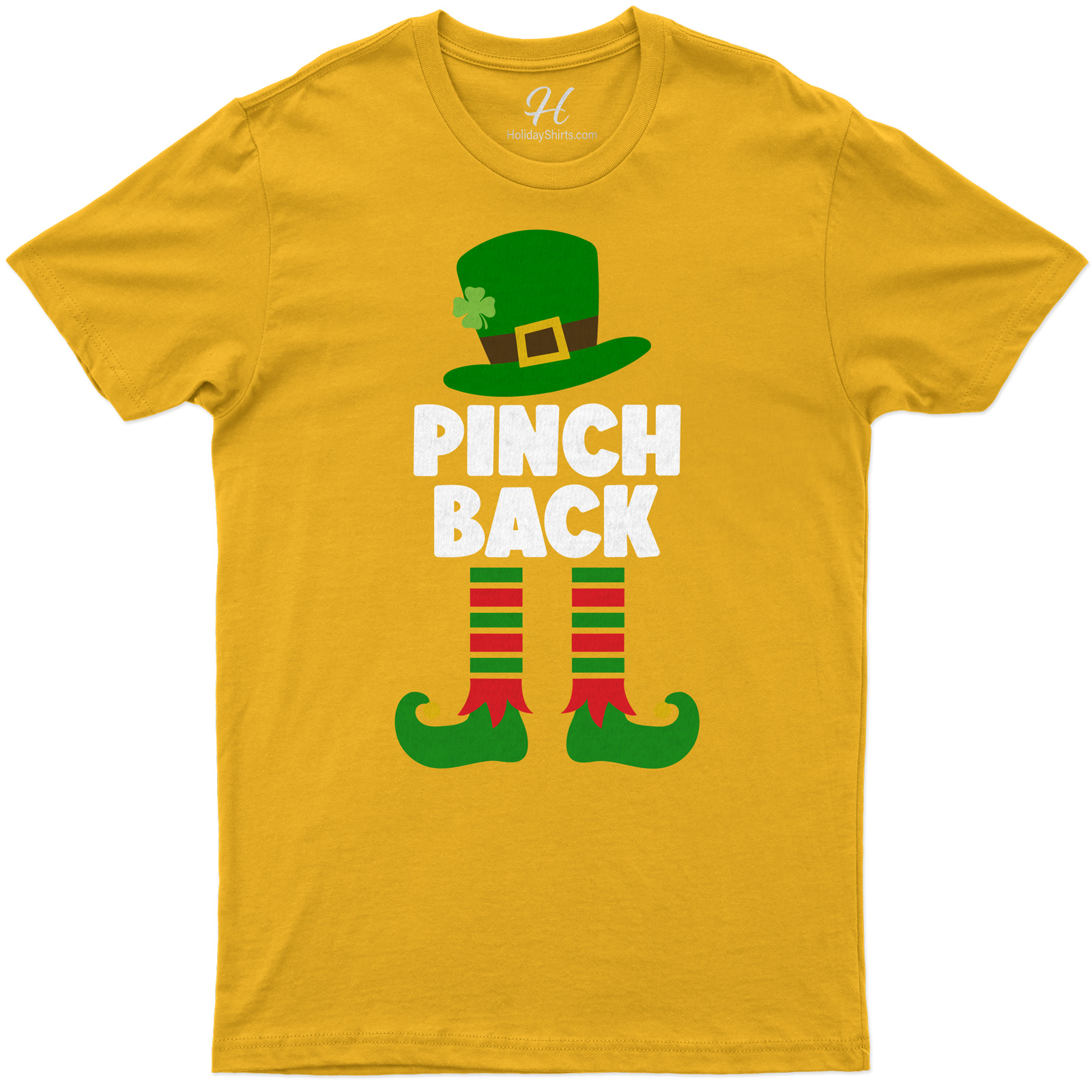 Pinch Back Leprechaun Hat And Boots Festive St. Patrick's Day Tee
