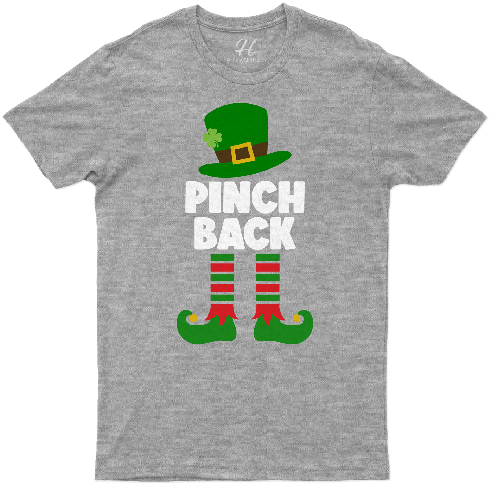 Pinch Back Leprechaun Hat And Boots Festive St. Patrick's Day Tee