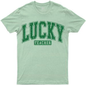 Lucky Teacher Vintage-inspired St. Patrick's Day Celebration Tee