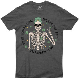 Skeleton Shamrock Celebration Tee - St. Patrick's Day Humor Shirt