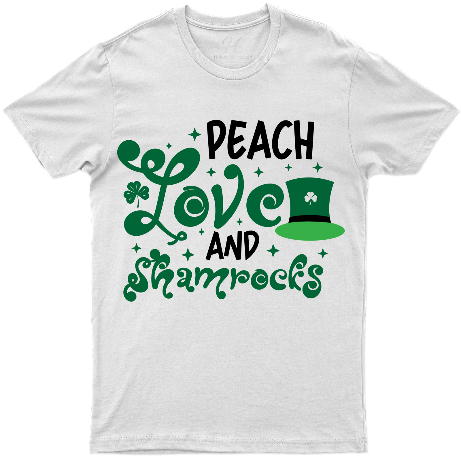 Peach Love And Shamrocks St. Patrick's Day T Shirt